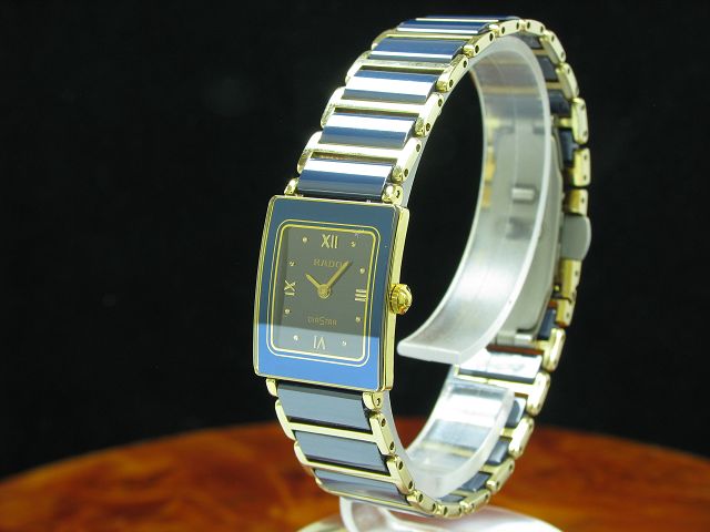 Rado DiaStar Keramik / Gold Mantel Damenuhr / Ref 153.0283.3