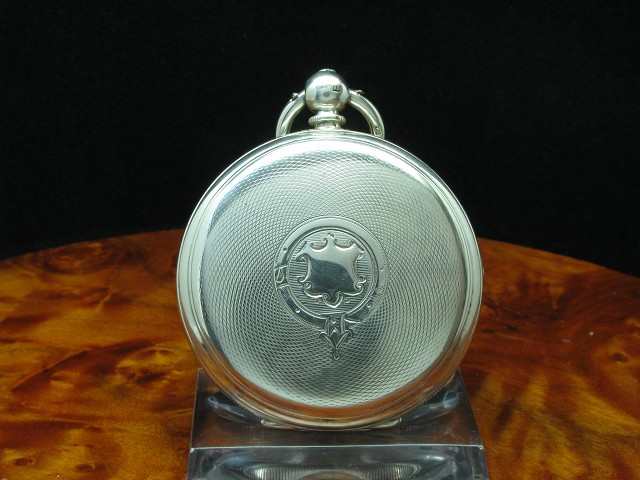 John Fleckner 925 Silber Open Face Taschenuhr Schlüsselaufzug / Durchmesser 52,3 mm