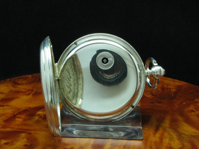 John Fleckner 925 Silber Open Face Taschenuhr Schlüsselaufzug / Durchmesser 52,3 mm