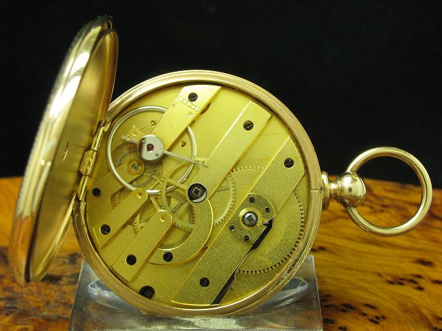 Monnier Gold Mantel Open Face Taschenuhr Schlüsselaufzug / Durchmesser 49,5 mm