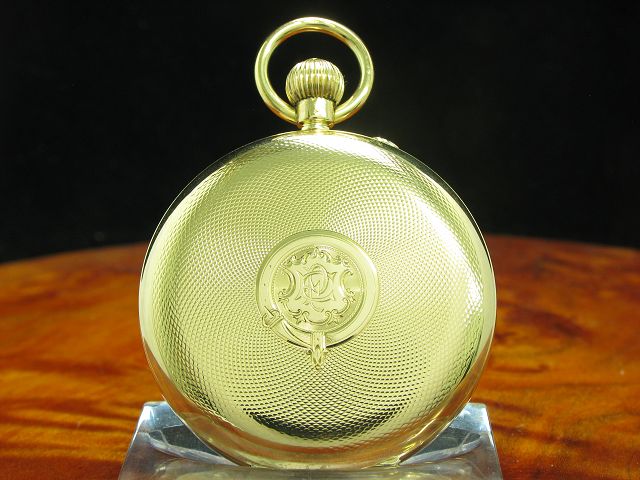 J.Ullmann & Co. 18kt Gold Savonette Sprungdeckel Taschenuhr / London & Hong-Kong
