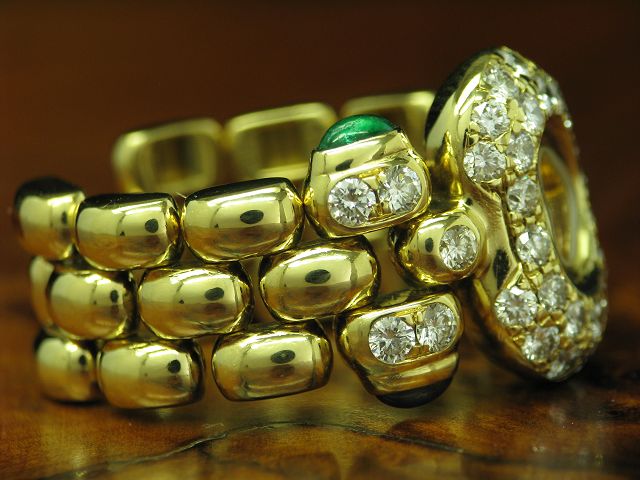 Chopard Happy Diamonds 18kt Gelbgold Ring mit 1,40ct Brillant, Saphir & Smaragd 