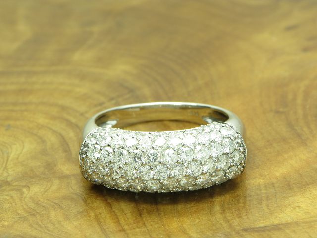 14kt 585 Weißgold Ring mit 2,13ct Brillant Besatz / Diamant / 4,8g / RG 55