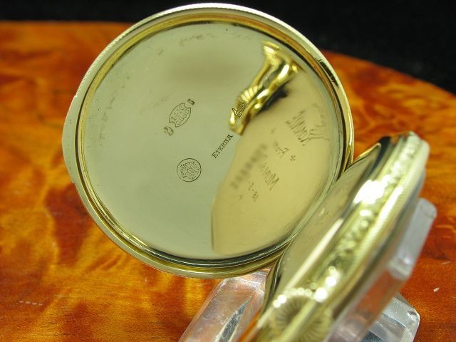 Eterna Open Face 14kt 585 Gold Taschenuhr Chronometer / Kaliber 301