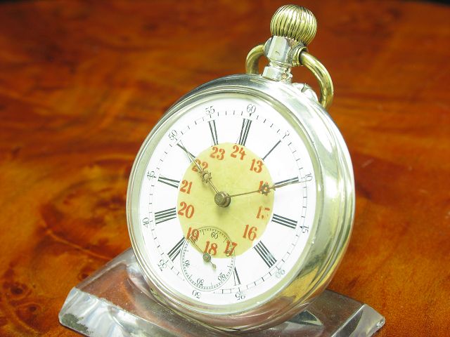 Ducommun-Sandoz & Cie. 800 Silber Open Face Taschenuhr / Durchmesser 46,8 mm