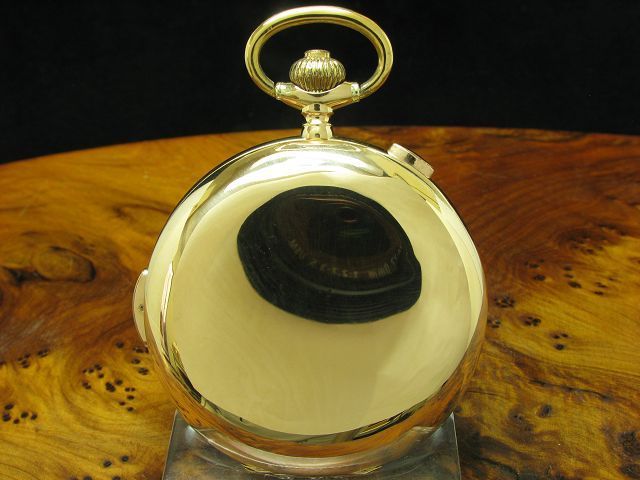 14kt 585 Gold Savonette Sprungdeckel Taschenuhr Chronograph Viertel-Repetition