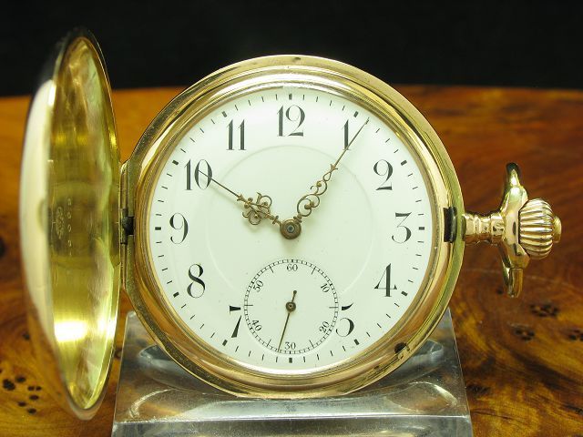 IWC Schaffhausen 14kt 585 Gold Savonette Taschenuhr von ca. 1909 / Kaliber 53