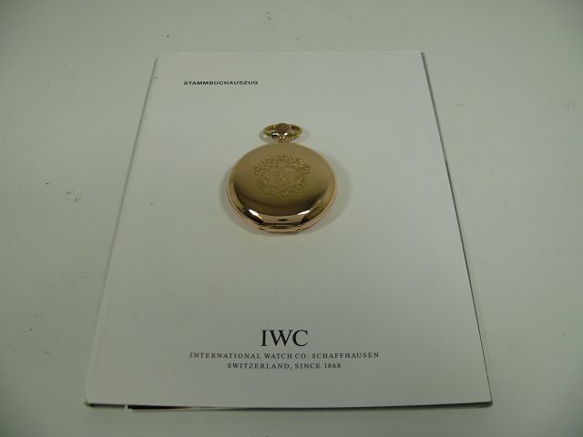 IWC Schaffhausen 14kt 585 Gold Savonette Taschenuhr von ca. 1909 / Kaliber 53