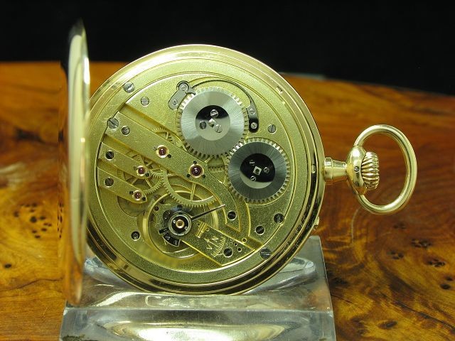 IWC Open Face 14kt 585 Gold Taschenuhr / Durchmesser 48,5 mm