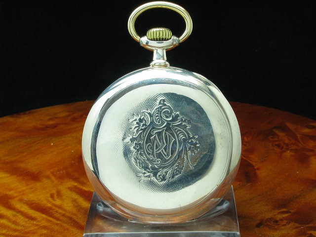 Zenith 800 Silber Open Face Taschenuhr / Durchmesser 51,5 mm