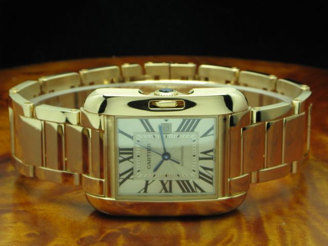 Cartier Tank Anglaise 18kt 750 Gold Unisexuhr inkl. Box & Papiere / Ref W5310003