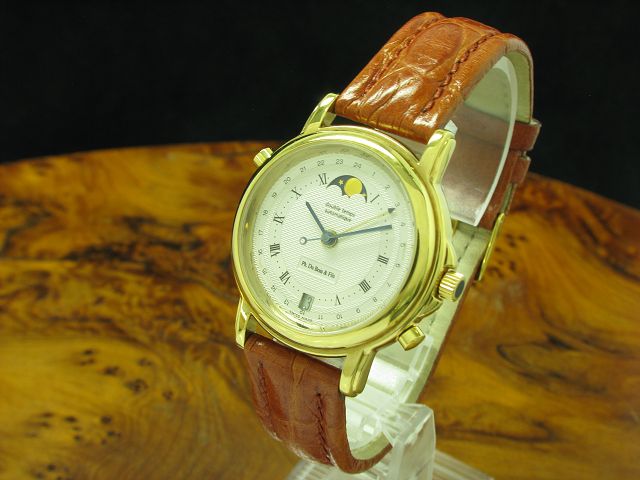 Du Bois Double Temps Gold Mantel Automatic Herrenuhr / Kaliber Enicar 165D 