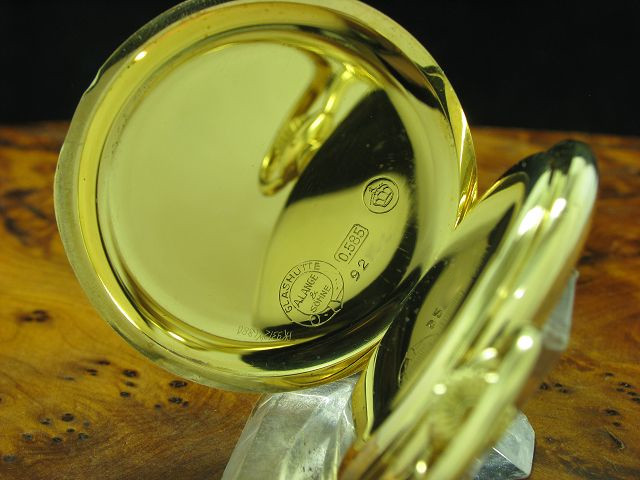 A. Lange & Söhne 14kt 585 Gelbgold Savonette Taschenuhr / 3-Deckel Gold