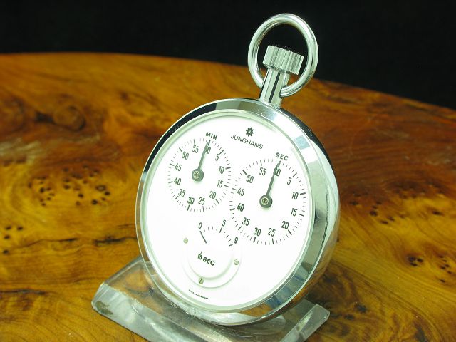 Junghans Messing Open Face Stoppuhr / Kaliber Junghans 628