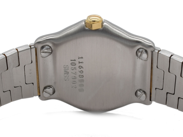 Ebel Classic Wave Quarz Stahl Gold Damenuhr / Perlmutt Zifferblatt / 24mm Ebel Classic Wave Quarz Stahl Gold Damenuhr / Perlmutt Zifferblatt / 24mm